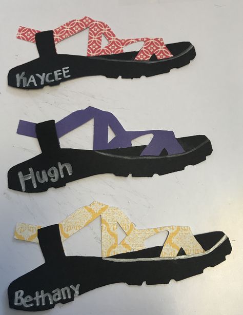 Chaco’s door decs #doordecs #RA #chacos Croc Door Decs, Doordecs Ra, Ra Door Dec Ideas, Door Name Tags, Hall Themes, Ra Decorations, Door Decorations College, Ra Board Ideas, Cubby Tags