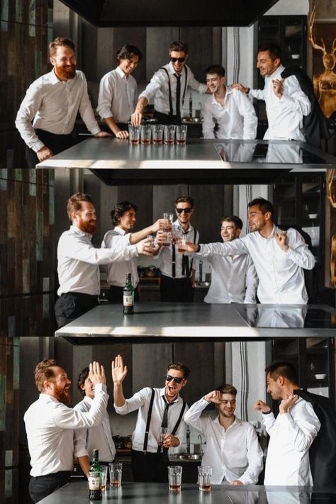 Wedding Moments Photography, Groomsmen Wedding Photos, Groomsmen Getting Ready, Team Groom, Party Photoshoot, Wedding Morning, Groom Getting Ready, Groom Photo, Wedding Photos Poses