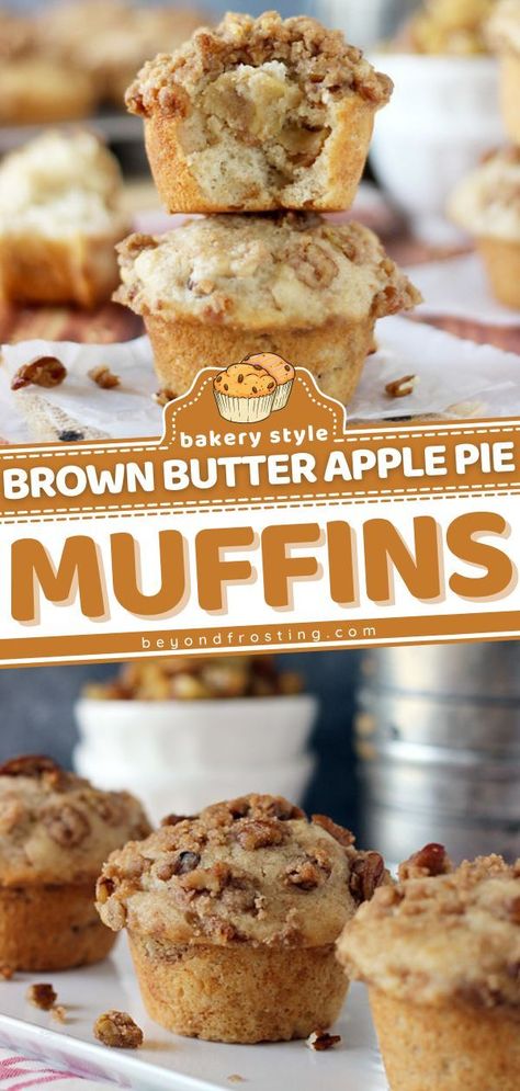 2 reviews · 40 minutes · Vegetarian · Serves 12 · Be sure to try these apple muffins with a streusel topping! Made with apple pie filling and cinnamon, these on-the-go breakfast muffins are an irresistible fall treat. Pin this easy apple recipe for… Brown Butter Apple Pie, Apple Pie Muffins, Recipe Using Apples, Cups Recipes, Pie Muffins, Easy Breakfast Smoothies, Muffin Flavors, Apple Muffin Recipes, Cinnamon Apple Pie