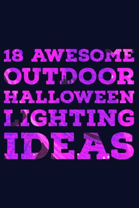 Want to add some outdoor Halloween lighting but need some ideas on what to do? Learn some great ways to add spooky outdoor Halloween decorations to your yard. Spooky Outdoor Halloween Decorations, Front Yard Halloween, Spooky Outdoor Halloween Decor, Halloween Lighting, Orange String Lights, Halloween Lighting Outdoor, Halloween Lights Decorations, Outdoor Lighting Ideas, Outdoor Halloween Decorations