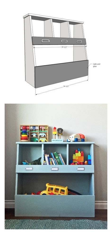 Toy Box With Shelf, Cubby Shelves, Toy Storage Bins, Toy Rooms, Toy Box, Diy Shelves, Kids Storage, Storage Bin, Toy Storage