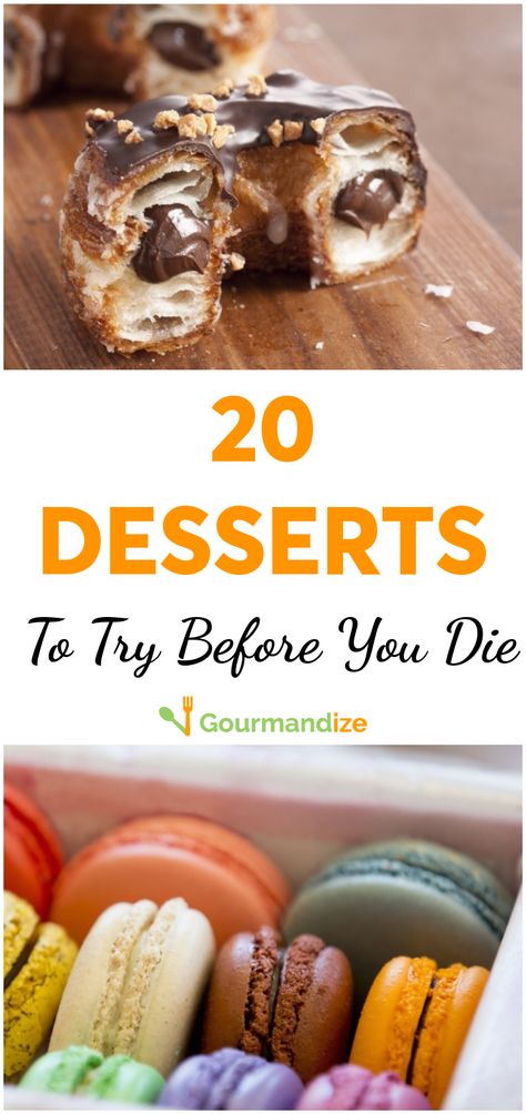 It's time to embrace your YOLO (you only live once) mentality. Here are 20 desserts you should try at least once in your lifetime! Cronut, Making Cakes, Chocolate Mug Cakes, Impressive Recipes, Chocolate Mugs, Delicious Donuts, Bucket List Places, Community Support, Only Live Once