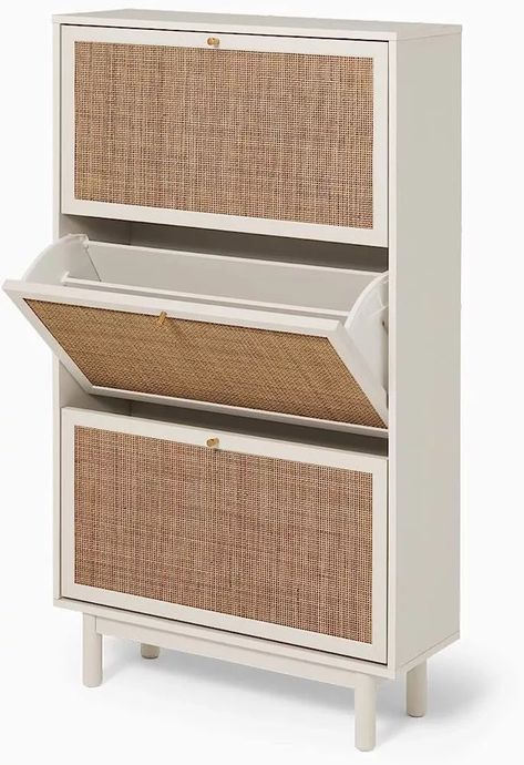 mopio Hannah Shoe Cabinet, Natural Rattan Farmhouse Shoe Organizer, Shoe Storage, Closet Shoe Rac... | Amazon (US) Shoe Storage Closet, Closet Shoe Rack, Cabinet Shelves, Closet Shoe, Closet Rack, Closet Shoe Storage, Shoe Rack Closet, Shoe Rack Entryway, Storage Closet