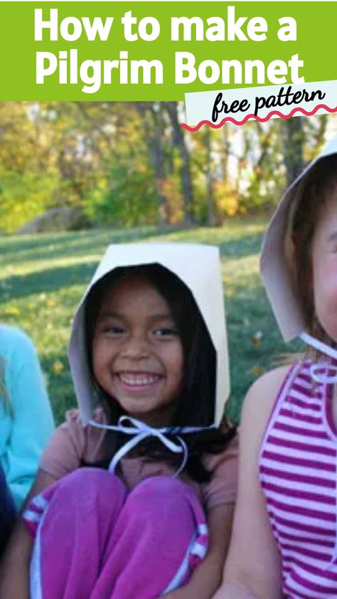 Looking for a fun DIY craft for your kids? Try making a Pilgrim bonnet together! This easy craft is perfect for Thanksgiving or history lessons. Use our free Pilgrim bonnet template to get started and let your little ones' creativity shine. This cute pilgrim hat will be a hit with the kids, plus it's a great way to learn about American history in a hands-on way. Get ready to have some crafting fun with this Pilgrim bonnet paper project! Paper Pilgrim Hats, Thanksgiving Pilgrim Hats, Diy Pilgrim Bonnet, Pilgrim Hat Craft Preschool, Pilgrim And Indian Preschool Costumes, How To Make A Pilgrim Hat, Pilgrim Bonnet Template, Pilgrim Hat Template Printable, Preschool Pilgrim Crafts