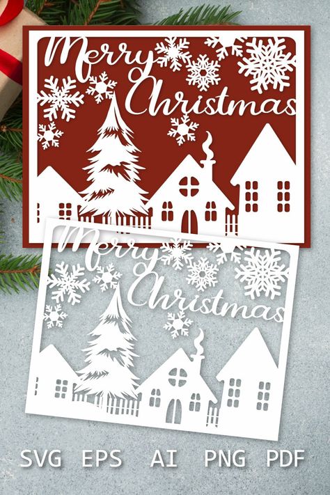 Special Christmas Cards Handmade, Christmas Layered Svg, Christmas Card Cricut Free, Silhouette Christmas Cards, Christmas Cards Handmade Cricut, Cricut Christmas Cards Free, Cricut Christmas Cards Free Svg, Free Christmas Card Svg, Cricut Cards Ideas Cardmaking