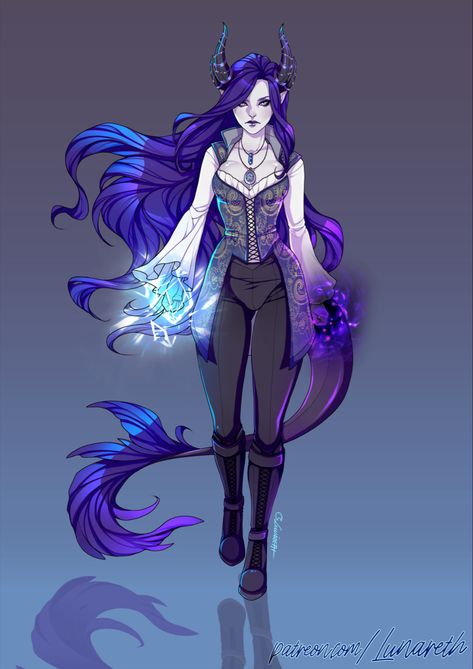 Tiefling Female Character Design, Sorceress Character Design, Female Dnd Character Art, Dnd Character Design Female, Tiefling Girl, Tiefling Female, Dungeons And Dragons Characters, Dnd Art, D&d Dungeons And Dragons