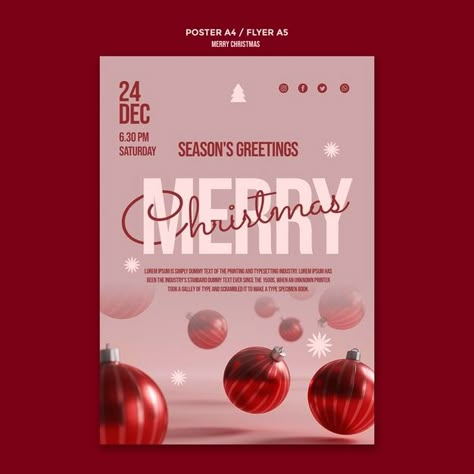 Christmas Sale Poster, Christmas Poster Design, Christmas Party Poster, Christmas Flyer Template, Christmas Promo, Merry Christmas Poster, Christmas Flyer, Christmas Layouts, Merry Christmas Decoration