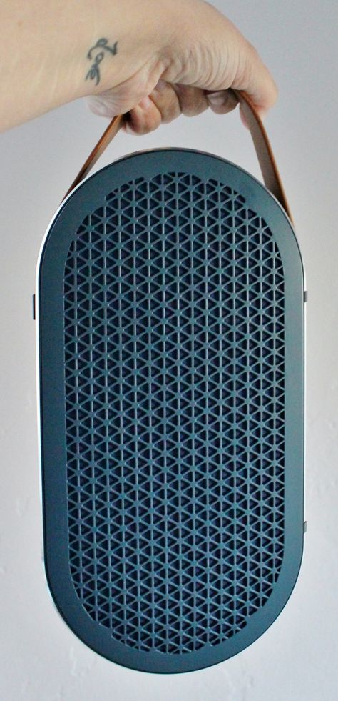 Speaker Grill Design, Speaker Grill Pattern, Parametric Pattern, Blue Objects, Blootooth Speaker, Speaker Industrial Design, Music Gadgets, Speaker Grill, Bt Speaker