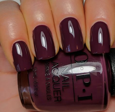 Opi Gel Nail Colors, Fall Nail Colors Opi, Take An Elfie, Shellac Nails Fall, Nail Polish Art Designs, Opi Nail Polish Colors, Plum Nails, Opi Gel Nails, Opi Nail Colors