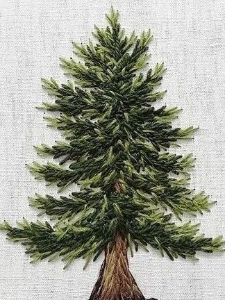 Embroidered Trees, Bordados Tambour, Embroider Ideas, Basic Hand Embroidery Stitches, Tree Embroidery, Christmas Embroidery Patterns, Diy Bead Embroidery, Christmas Embroidery Designs, Embroidery Christmas