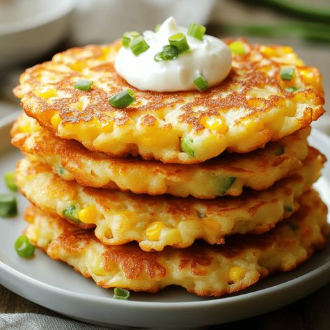 Enjoy quick and easy corn fritters with fresh ingredients. Perfect for a snack or appetizer, these fritters are deliciously crispy!