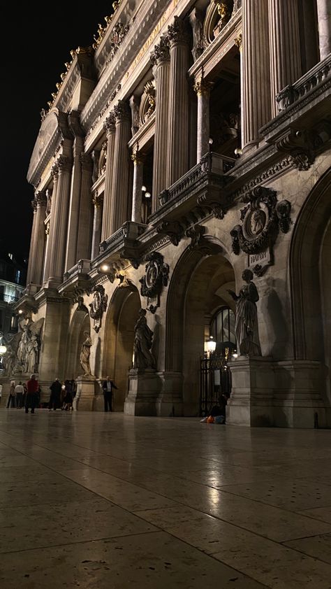 Opera Night Aesthetic, Paris Opera House Aesthetic, Paris Night Aesthetic, Paris Aesthetic Night, Anastasia Movie, Paris Opera House, Paris Architecture, Paris Aesthetic, Paris At Night