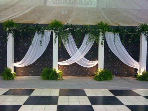 Back drop | by eventswithdesign Greek Party Decorations, Greek Party Theme, Greece Party, Enchanted Forest Prom, Prom Planning, Greek Garden, Toga Party, Greek Decor, Dance Decorations