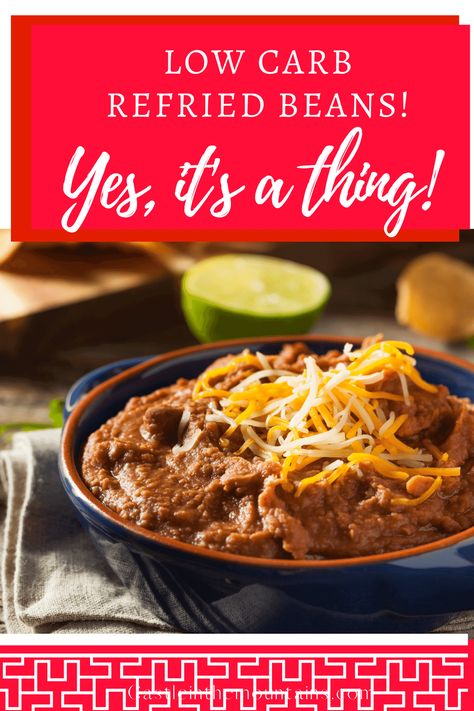 Low Carb Frijoles Refritos Recipe- Keto Refried Beans are a thing! The low carb frijoles refritos is the perfect recipe for anyone who misses refried beans while eating low carb. Delicious bean burritos, bean dip or just a fantastic, healthy low carb side for taco night. #easyketo #castleinthemountains #lowcarbrefriedbeans via @https://www.pinterest.com/castleinthemountains/ Keto Refried Beans, Low Carb Beans, Refried Beans Recipe, Frijoles Refritos, Low Fat Low Carb, Low Carb Low Fat Recipes, Baking Powder Uses, Boiled Egg Diet Plan, Diet Recipes Easy