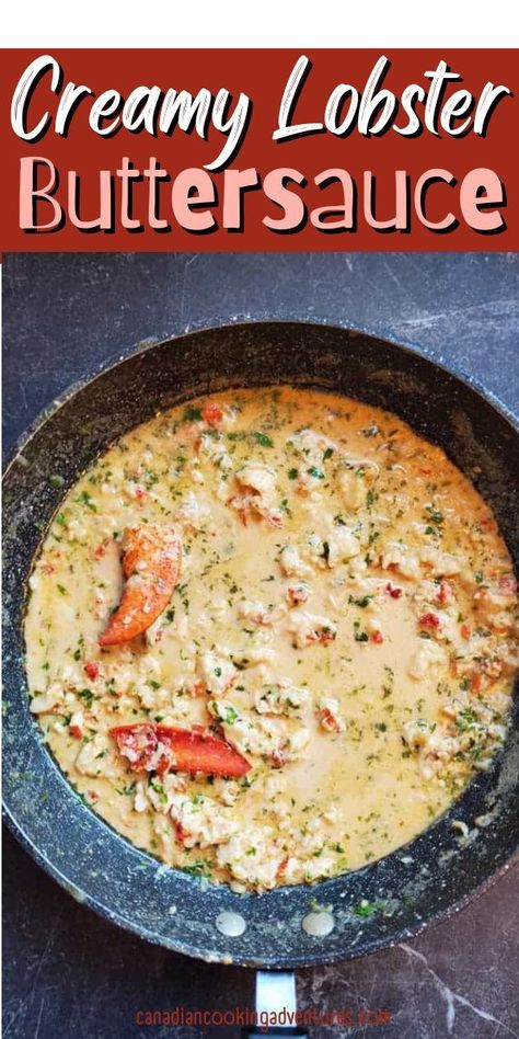 Lobster Beurre Blanc Sauce, Salmon With Lobster Cream Sauce, Lobster Garlic Butter Sauce, Creamy Lobster Sauce, Lobster Cream Sauce For Steak, Seafood Cream Sauce Recipes, Lobster Sauce Recipe Creamy, Lobster Pasta Recipe Cream Sauces, Lobster Cream Sauce Pasta