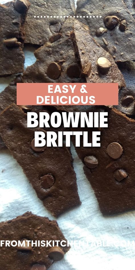 Easy Delicious Brownies, Brownie Brittle Recipe, Brownie Brittle, Homemade Brownie, How To Make Brownies, Brittle Recipes, Chocolate Crinkles, Homemade Fudge, Delicious Brownies