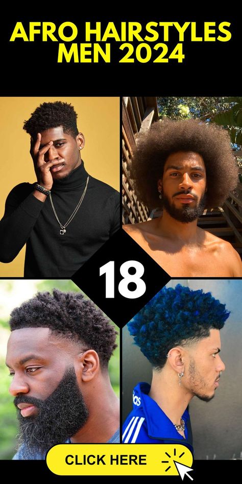 Step into 2024 with Afro hairstyles for men that embrace natural hair texture and diversity. Black men can opt for short and curly Afros for a timeless and effortlessly cool look. Long, curly Afros make a bold and eye-catching statement, while the full Afro exudes confidence and pride. Adding a fade into these styles adds a modern twist. For those seeking creativity, Black man braids and styling with bandanas offer unique and trendy variations. Braids For Short Hair Men Black, Mens Afro Hairstyles, Black Men Afro Hairstyles, Black Man Braids, 4c Hairstyles Men, 4c Mullet, Afro Hair Boy, Hair Texture Chart, Taper Fade Afro