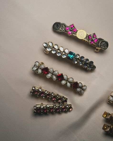 Kundan hair accessories starts from 40rs.. Can be customised into any color and sizes.. DM for price .. #kundan #kundanjewellery #kundanhairaccessories #kundanhairbands #centerclips #kundancenterclips #kundanstones #hairaccessories #kundanbangles #silkthread Kundan Bangles, Handmade Fashion Jewelry, Beautiful Rose Flowers, Kundan Jewellery, Hair Bands, Rose Flowers, Beautiful Rose, Silk Thread, Handmade Fashion