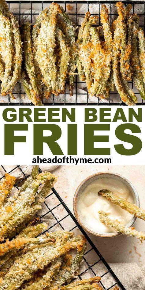 Green Bean Snacks Healthy, Crispy Green Beans Baked, Healthy Green Bean Fries, Green Bean Fries Air Fryer, Green Bean Fries Keto, Bean Chips, Baked Green Beans, Fried Green Beans, Veggie Fries