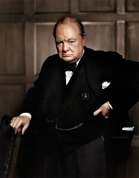 Winston Churchill                                                                                                                                                                                 Plus Winston Churchill Photos, Colorized History, Colorized Historical Photos, Winston Churchill Quotes, Colorized Photos, In Gif, Historical People, Walt Whitman, Louis Armstrong