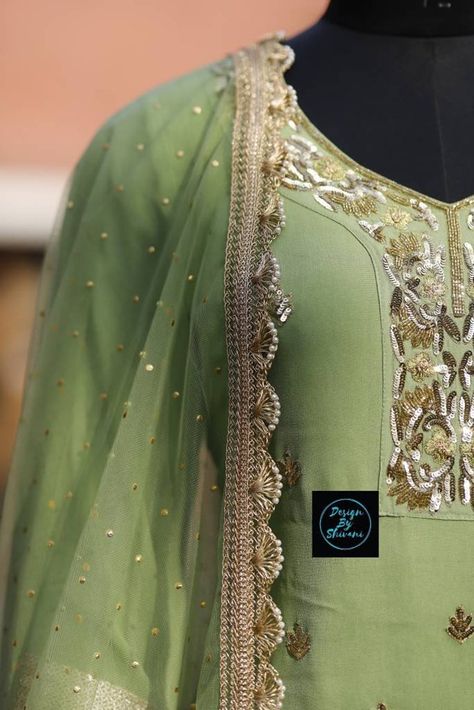 Western Indian Wedding, Skirt Suit Wedding, Valima Outfit, Pista Green Lehenga, Shaded Dupatta, English Wedding Dresses, Kurta Skirt, Suit Punjabi, Pista Green