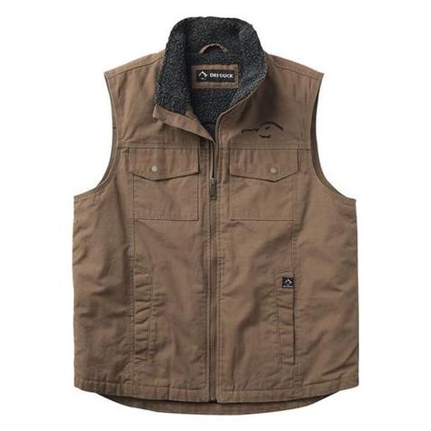 Dux Waterfowl Co Canvas Vest, Men Vest, Vest For Men, Vest Men, Big Clothes, Unique Canvas, Vest Outfits, Sherpa Lined, Slim Waist