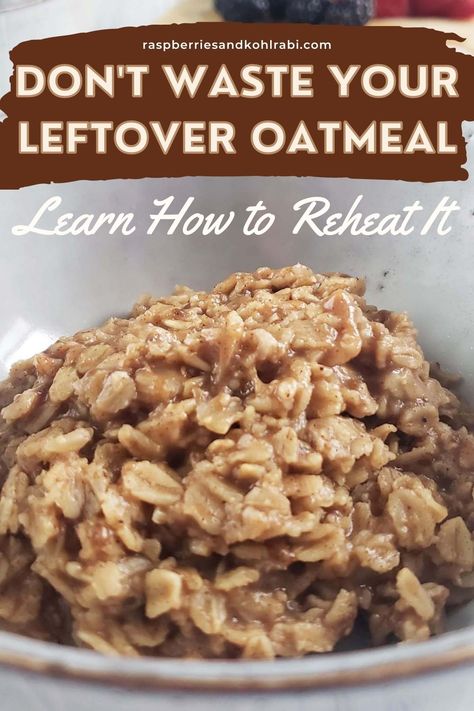 What To Do With Leftover Oatmeal, Leftover Oatmeal Pancakes, Cooked Oatmeal Recipes Leftover, Cold Oatmeal, Leftover Oatmeal, Oatmeal How To Make, Healthy Breakfast Choices, Oatmeal Granola, Steel Cut Oatmeal