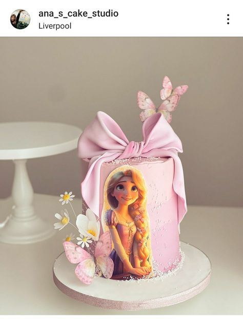 Rapunzel Birthday Cake, Bolo Hot Wheels, Bolo Rapunzel, Rapunzel Cake, Cake Designs For Girl, Belle Cake, Barbie Birthday Cake, Disney Princess Cake, Buttercream Cake Decorating