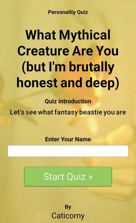 Which mythical creature are you? What Mythical Creature Are You Quiz, What Name Suits Me Quiz, Deep Quizzes, Uquiz.com Quizzes Personality, Uquiz.com Quizzes Deep, Color Personality Quiz, Silly Quizzes, U Quiz, Personality Test Quiz