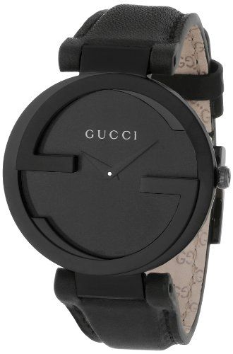 Gucci Women's YA133302 Interlocking Black Leather Watch #Gucci #Womens #YA133302 #Interlocking #Black #Leather #Watch Black Watch Women's, Gucci Watch Women, Gucci Watches, Watch Women's, Trendy Watches, Black Leather Watch, Watches Women Leather, Luxury Watch Brands, Gucci Watch