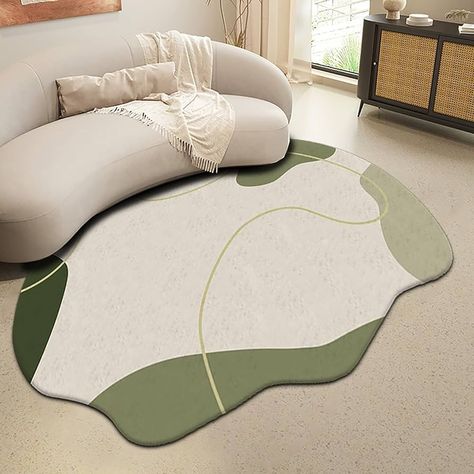 Amazon.com: Modern Abstract Irregular Shaped Rug, Washable Area Rug, Living Room Rugs for Bedroom, Soft Faux Wool Irregular Rug Carpet for Living Room Bedroom : Home & Kitchen Oval Rugs Living Room, Bedroom Nyc, Rug Under Bed, Irregular Rug, Area Rug Office, Shaped Rugs, Bedroom Area Rugs, Cozy Dorm, Bedroom Nook