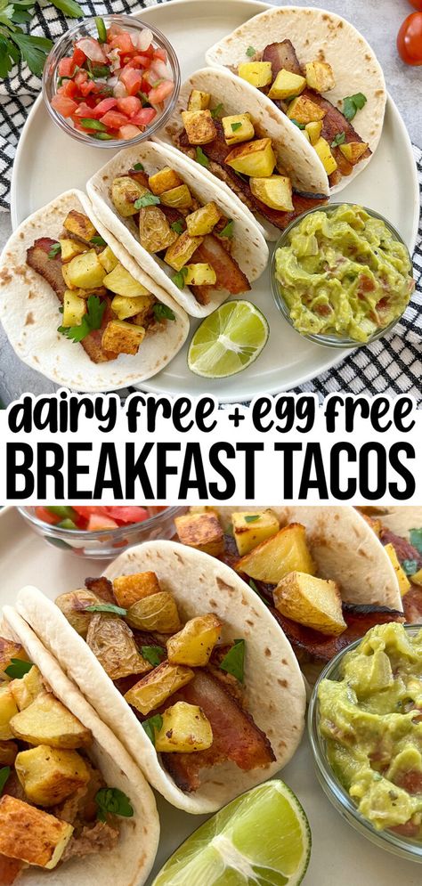 Eggless Gluten Free Breakfast Ideas, Bacon Breakfast Ideas No Eggs, Breakfast Ideas Without Eggs Or Dairy, Breakfast Burrito Without Eggs, Eggless Dairy Free Breakfast Ideas, Egg Free Breakfast Burritos, Quick Eggless Breakfast Ideas, No Egg Healthy Breakfast Ideas, Make Ahead Breakfast No Eggs