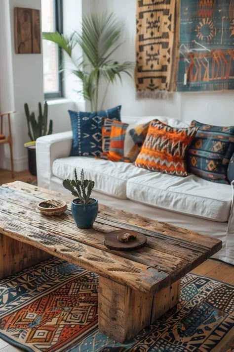 House Decor Themes Interior Design, Afrohemian Decor, Living Room Decor Tips, Bohemian Living Rooms, Bohemian House, Decoration Inspiration, Boho Living, Boho Living Room, Interior Design Trends