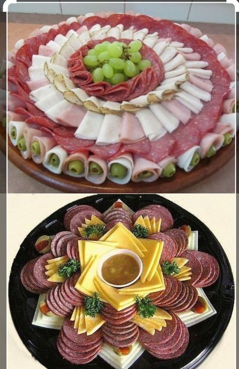 Decorações Com Comidas, Meat Platter, Party Food Platters, Charcuterie Recipes, Food Carving, God Mat, Party Buffet, Snacks Für Party, Cheese Platters