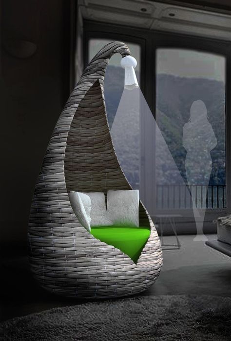 Comfortable Armchair “Cocoon” | Tompson Tompson Cocoon Chair, Bright Apartment, Interior Design Guide, Dental Office Design, Comfortable Armchair, Cozy Chair, Beautiful Chair, Antique Decor, Personal Space