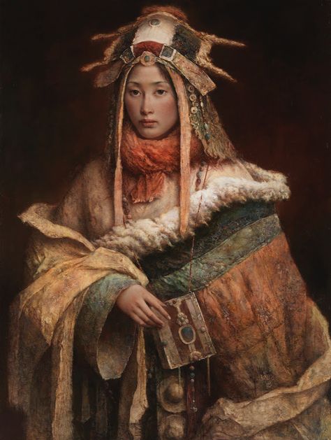 Tang Wei Min. New Orientalism Tang Wei, Figurative Kunst, Genghis Khan, Art Chinois, Historical Painting, Art Website, Chinese Painting, Anthropology, Atlantis