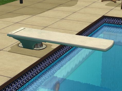 Dive off of a diving board Diving Platform, Water Diving, Diving Boards, Diving Board, The Sims 2, The Sims 3, Pool Accessories, Sims 4 Cc, Sims 4 Mods