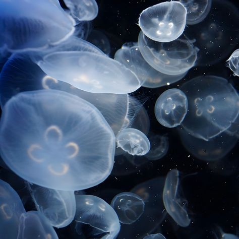 Jellyfish Pictures, Pretty Phone Backgrounds, Princess Jellyfish, Blue Jellyfish, Jelly Wallpaper, Ocean Wallpaper, Aesthetic Photography Nature, Marine Animals, Ocean Life