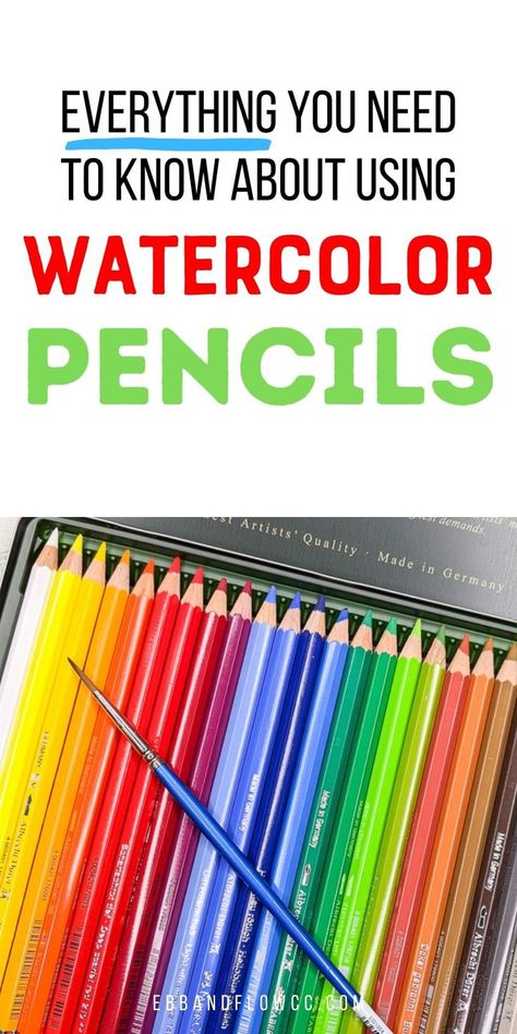 Watercolour Pencils For Beginners, How To Use Watercolor Pencils, Using Watercolor Pencils, Watercolor Easy, Watercolor Pencils Techniques, Pinterest Lifestyle, Water Color Pencils, Watercolor Pencil Art, Blending Colored Pencils