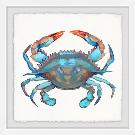 Blue Crabs Art, Crab Painting, Crab Art, Crab Print, Blue Crab, Marmont Hill, Arte Inspo, Icy Blue, Giclée Print