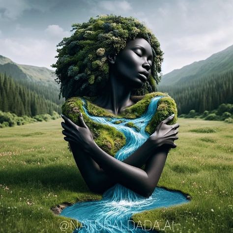 Mother Nature #blackart #Afrofuturism #blackartist #blackskin #blackartists #midjourney #digitalartist #aiart #art #ai #digitalart… | Instagram African Body Art, Nature Woman Art, Kenya Culture, Earths Elements, Fashion Inspired By Nature, Mother Artwork, African Inspired Art, Mother Nature Art, Black Digital Art