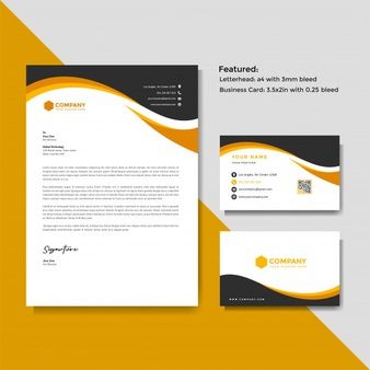 Professional creative letterhead and business card template | Premium Vector Letter Heads Design Creative, Workout Calender, Letterhead Designs, Letterhead Design Inspiration, Letterhead Format, Stationery Design Inspiration, Letterhead Logo, Letterhead Template Word, Company Letterhead Template