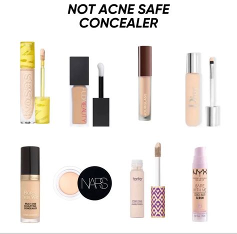 Glow Up Advice, Acne Safe Makeup, Appearance Tips, Acne Concealer, Makeup Acne, Skincare Sephora, Safe Makeup, Acne Makeup, Makeup Bag Essentials