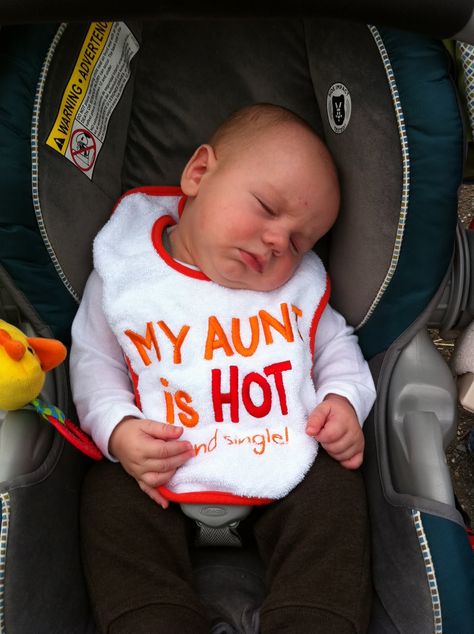 My Aunt is Hot and single! ..Cute baby Bib that I need to give to my future Niece or Nephew! Auntie Aesthetic, Aunt And Nephew, Single Aunt, Baby Hunter, Auntie Era, Rich Auntie, Baby Aunt, 2024 Board, Aunt Life