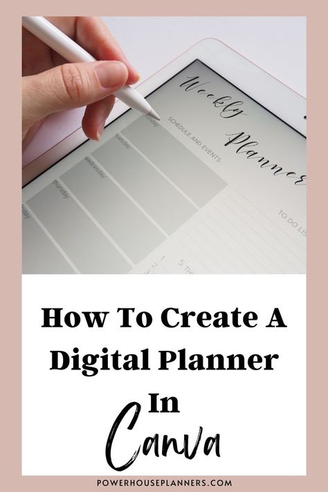 Learn how to create a digital planner in Canva. It’s easy to make a digital planner on Canva with FREE planner templates in this Canva digital planner tutorial. #digitalplanner #canva #digitalplanning Making Digital Planner, Diy Digital Planner Canva, How To Use Digital Planner, How To Create A Digital Planner, How To Make Digital Planner, Canva Planner Template, How To Make A Digital Planner Goodnotes, How To Make A Planner, Make Digital Planner