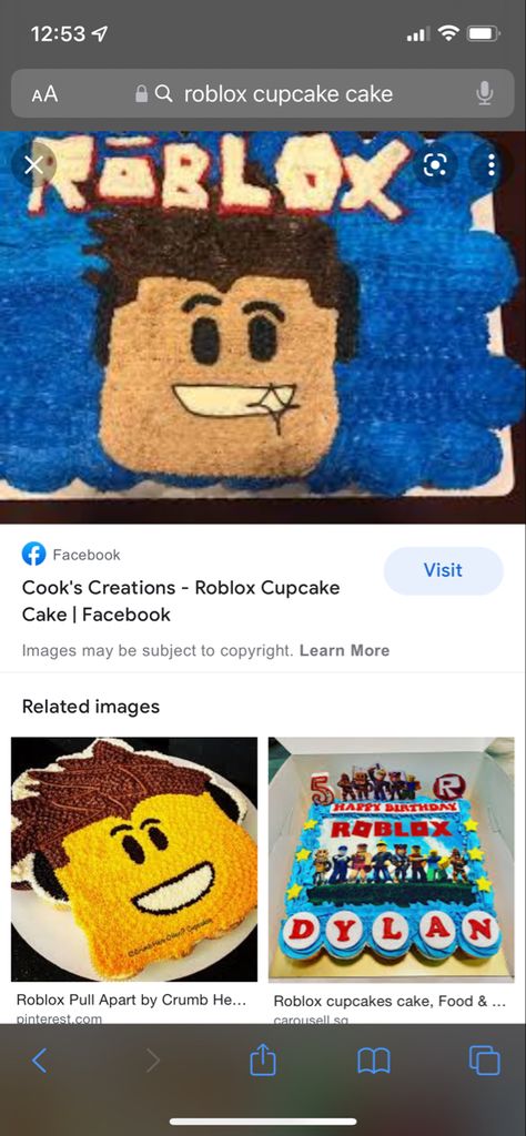 Roblox Pull Apart Cupcakes, Roblox Cupcake Cake, Roblox Party, Pull Apart Cupcake Cake, Pull Apart Cake, Roblox Cake, Cake Pulls, Roblox Birthday, Frosting Colors