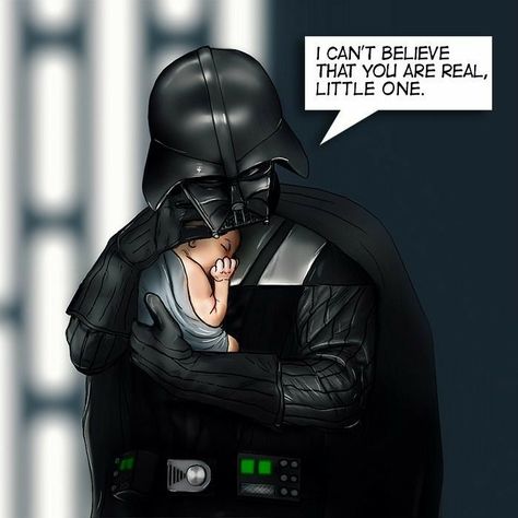 Vader and baby Luke Darth Vader And Padme, Vader And Padme, Anakin Vader, Anakin And Padme, Star Wars Anakin, Star Wars Love, Star Wars 2, Star Wars Comics, Star Wars Artwork