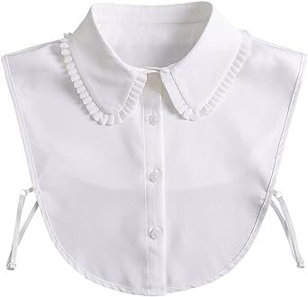 Delicate Woman, Women's Wardrobe Essentials, False Collar, Crystal Embroidery, Fake Collar, Look Formal, White Collared Shirt, Half Shirts, Elegant Office