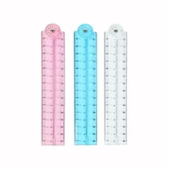 EYAKEG 3 Pcs Folding Ruler Clear Ruler Soft Ruler for School Teacher Office Learning Supplies(Blue Red Transparent) Algebra Formulas, Clear Ruler, Teacher Office, School Teacher, Ruler, Thing 1, Red, Blue