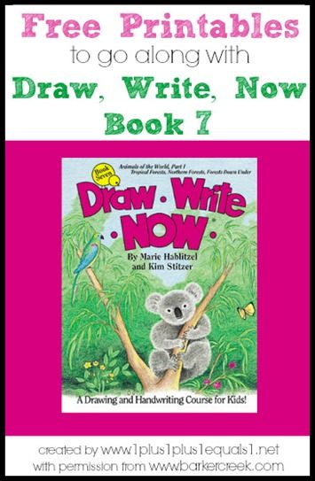 Free Printables to go along with the Draw, Write Now book 7 {Animals of the World  Part 1}  Created by www.1plus1plus1equals1.net with permission from www.barkercreek.com Draw Write Now, Homeschool Handwriting, Teach Kids To Draw, 123 Homeschool 4 Me, Free Draw, Science Knowledge, Drawing Series, Draw And Write, Free Homeschool Resources